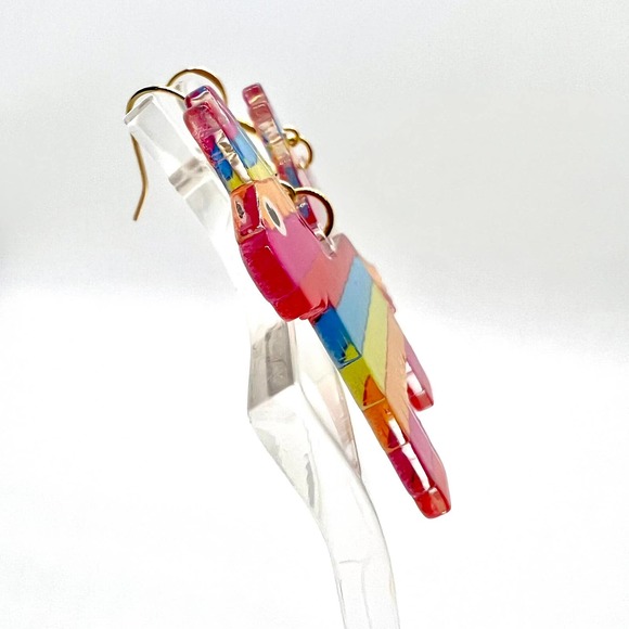 Pinata Earrings - Cinco De Mayo Mexican Party Earrings - Birthday Earrings - Picture 4 of 10